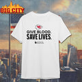 Kansas City Chiefs Give Blood Save Lives Shirt Unisex T-shirt, Sweatshirt, Hoodie, Long Sleeve Tee - T-Shirt, Sweatshirt, Hoodie