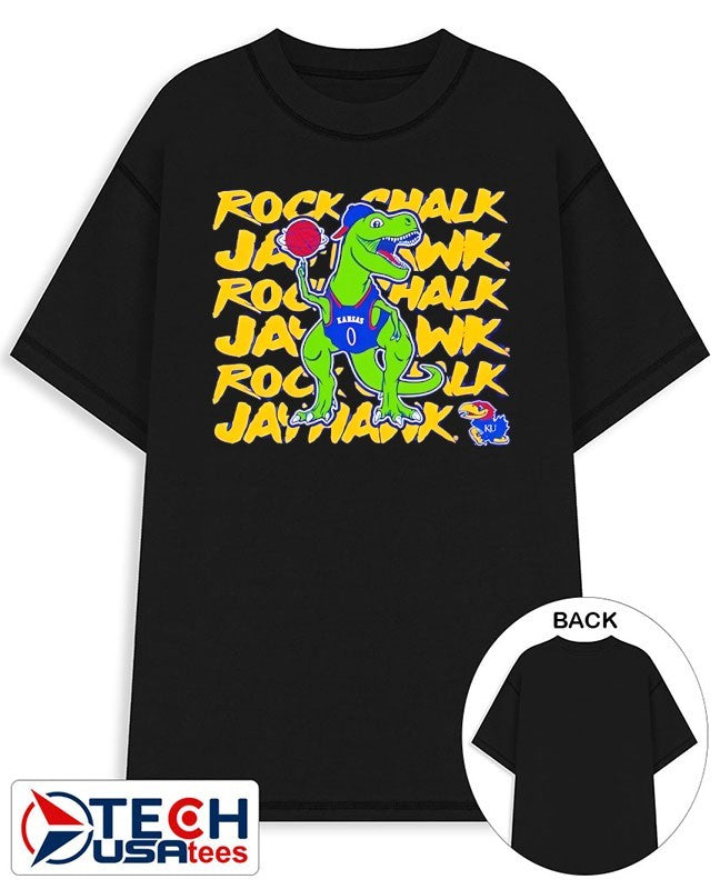 Kansas Jayhawks Basketball Dino shirt Unisex T-shirt, Sweatshirt, Hoodie, Long Sleeve Tee - T-Shirt, Sweatshirt, Hoodie