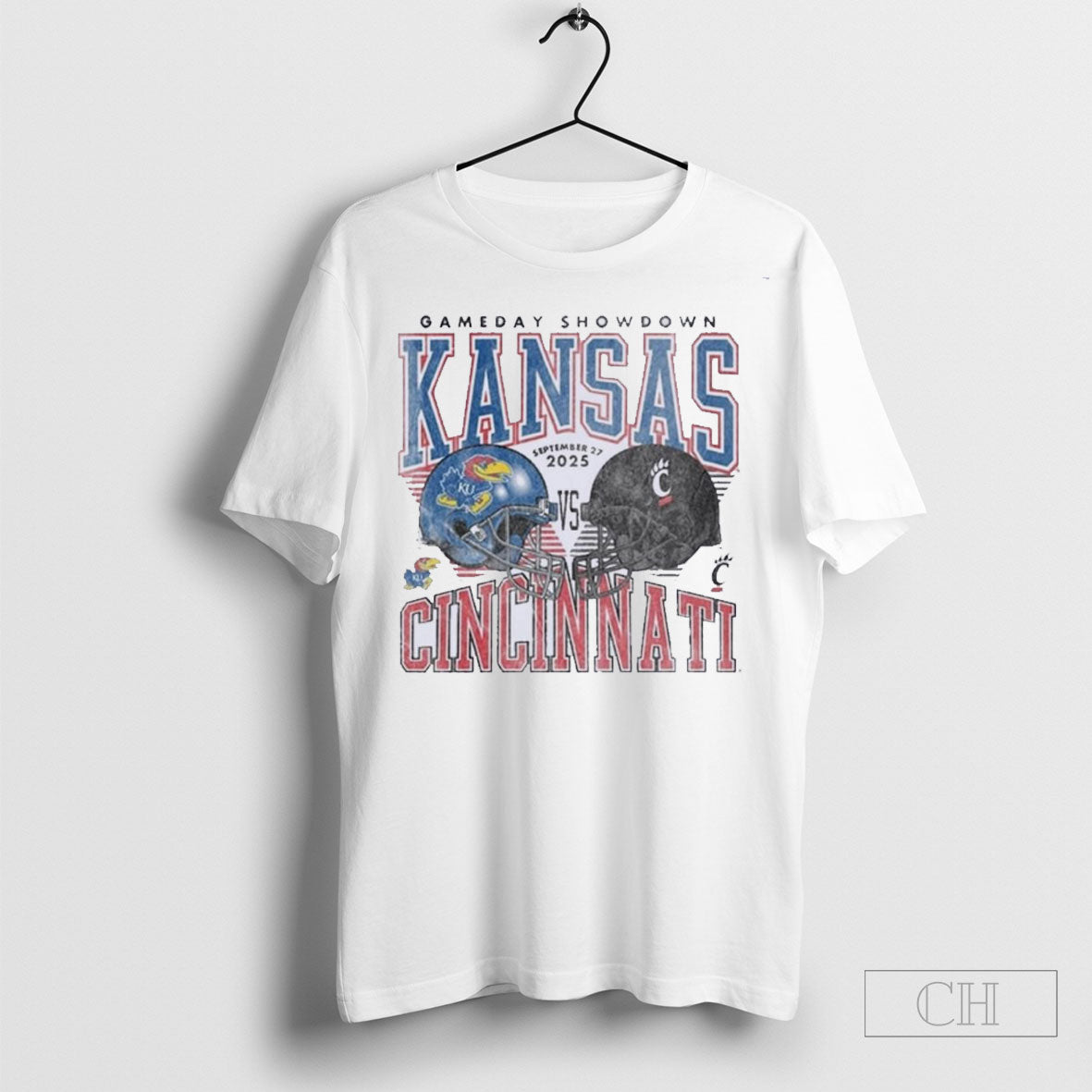 Kansas Jayhawks Vs Cincinnati Bearcats 2025 Gameday Showdown Unisex T-shirt, Sweatshirt, Hoodie, Long Sleeve Tee - T-Shirt, Sweatshirt, Hoodie