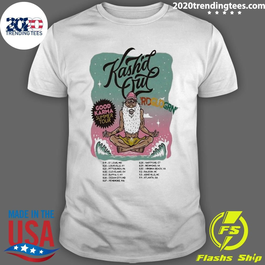 Kashd Out 2026 Good Karma Summer Tour Poster Shirt Unisex T-shirt, Sweatshirt, Hoodie, Long Sleeve Tee - T-Shirt, Sweatshirt, Hoodie