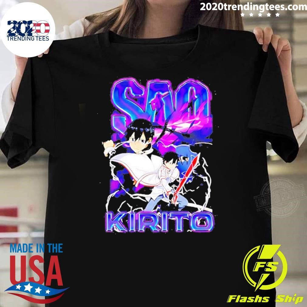 Kazuto Kirigaya Sao Swordsman Anime Shirt Unisex T-shirt, Sweatshirt, Hoodie, Long Sleeve Tee - T-Shirt, Sweatshirt, Hoodie