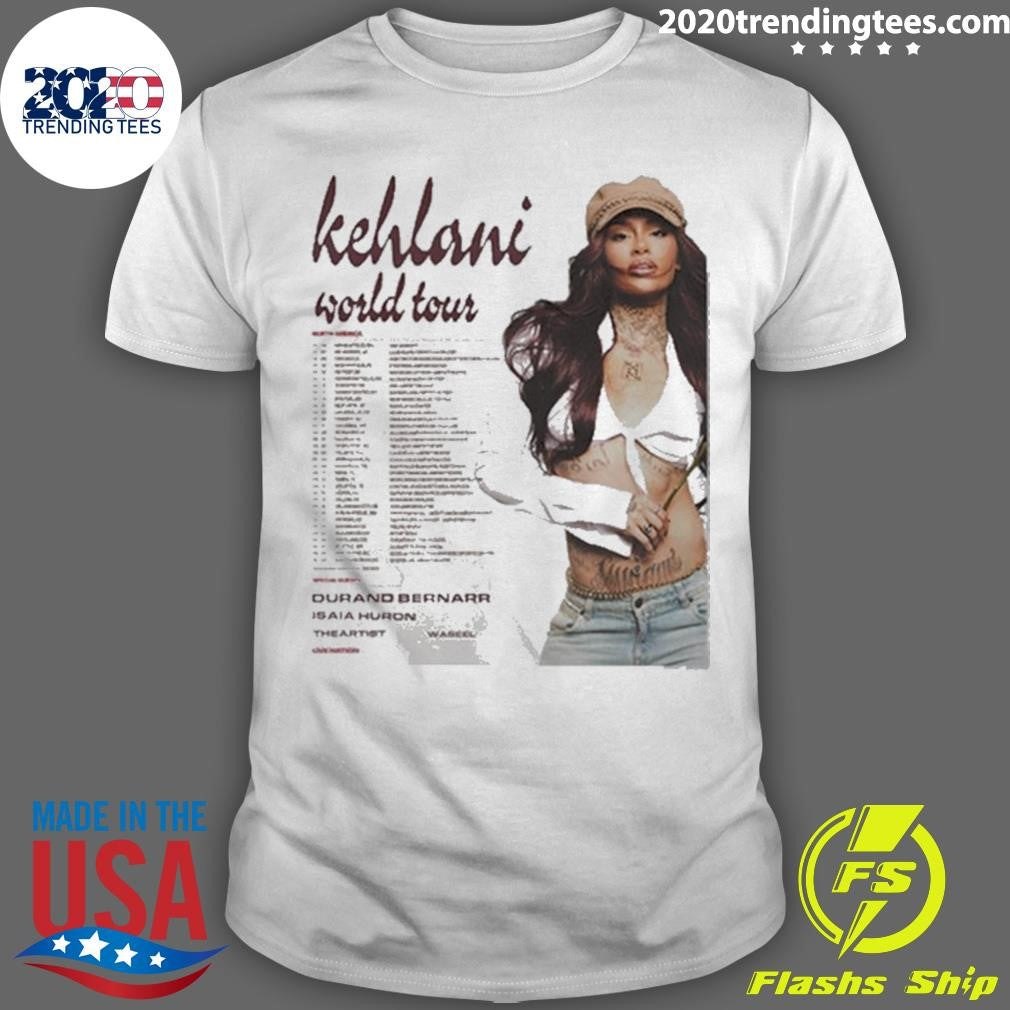 Kehlani World Tour 2026 North America Shirt Unisex T-shirt, Sweatshirt, Hoodie, Long Sleeve Tee - T-Shirt, Sweatshirt, Hoodie