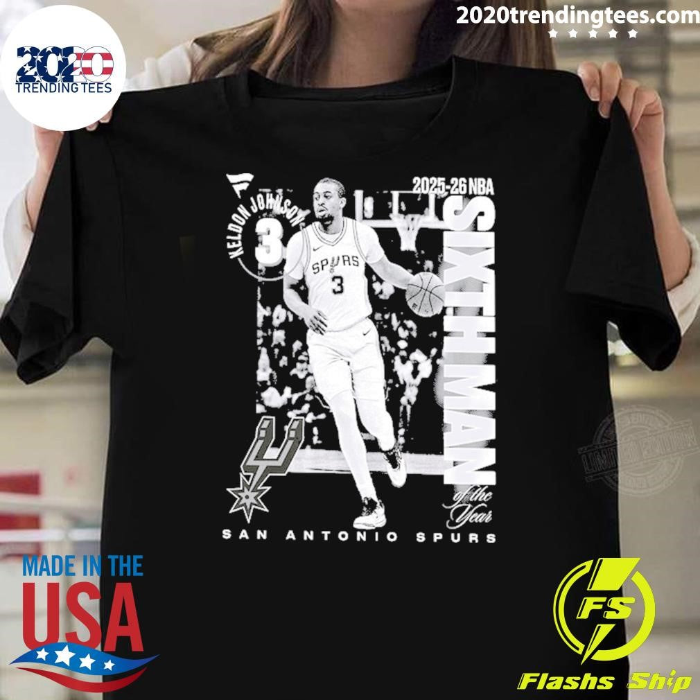 Keldon Johnson San Antonio Spurs 2025-26 NBA Sixth Man Legacy Shirt Unisex T-shirt, Sweatshirt, Hoodie, Long Sleeve Tee - T-Shirt, Sweatshirt, Hoodie