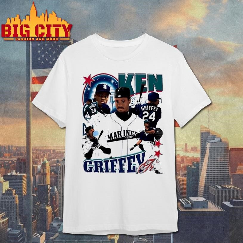 Ken Griffey Jr. Seattle Mariners Signature Graphic Shirt Unisex T-shirt, Sweatshirt, Hoodie, Long Sleeve Tee - T-Shirt, Sweatshirt, Hoodie