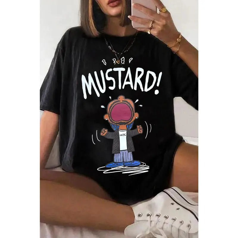Kendrick Lamar MUSTARD Meme Shirt Fans Funny Hip Hop Top Music Lover Humorous Pop Culture T-Shirts, Hoodie, Sweatshirt - T-Shirt, Sweatshirt, Hoodie
