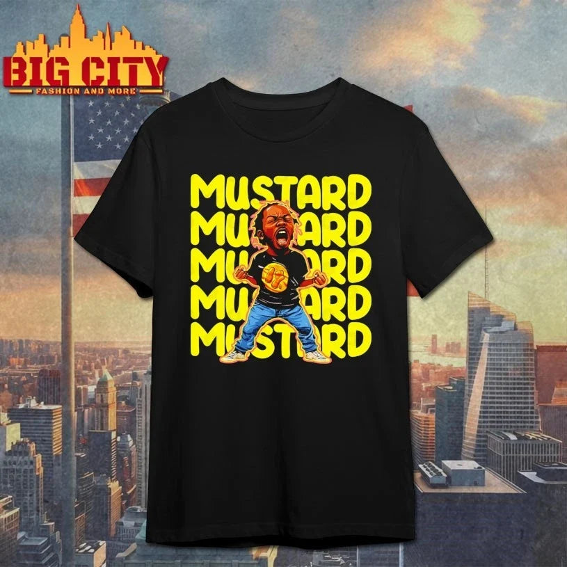 Kendrick Lamar Mustard cartoon shirt Unisex T-shirt, Sweatshirt, Hoodie, Long Sleeve Tee - T-Shirt, Sweatshirt, Hoodie