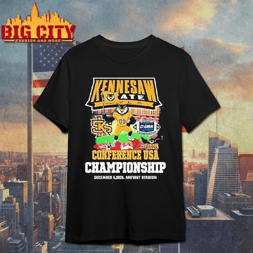 Kennesaw State Owls Conference Usa Championship December 5, 2025 Amfirst Stadium Shirt Unisex T-shirt, Sweatshirt, Hoodie, Long Sleeve Tee - T-Shirt, Sweatshirt, Hoodie