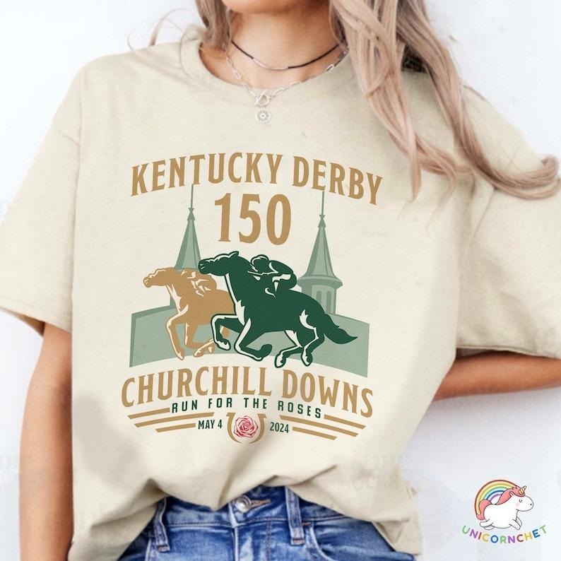 Kentucky Derby Churchill Downs 2024 Shirt Run Roses 150th Kentucky Horse Racing KY Derby Horse Racing Weekend T-Shirts, Hoodie, Sweatshirt - T-Shirt, Sweatshirt, Hoodie