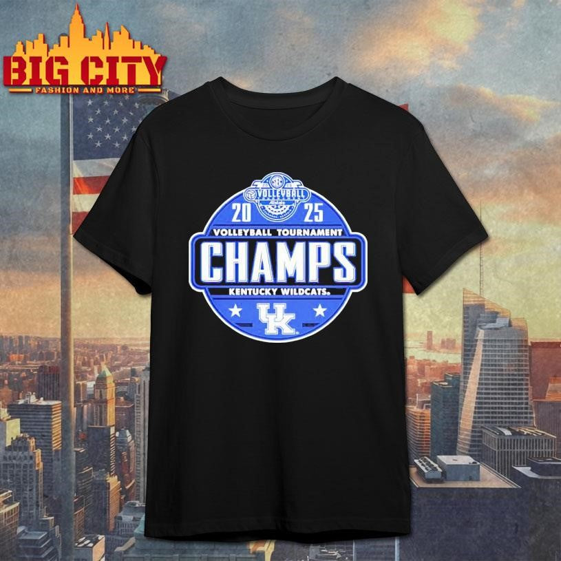 Kentucky Wildcats 2025 SEC Womens Volleyball Conference Tournament Champions Shirt Unisex T-shirt, Sweatshirt, Hoodie, Long Sleeve Tee - T-Shirt, Sweatshirt, Hoodie
