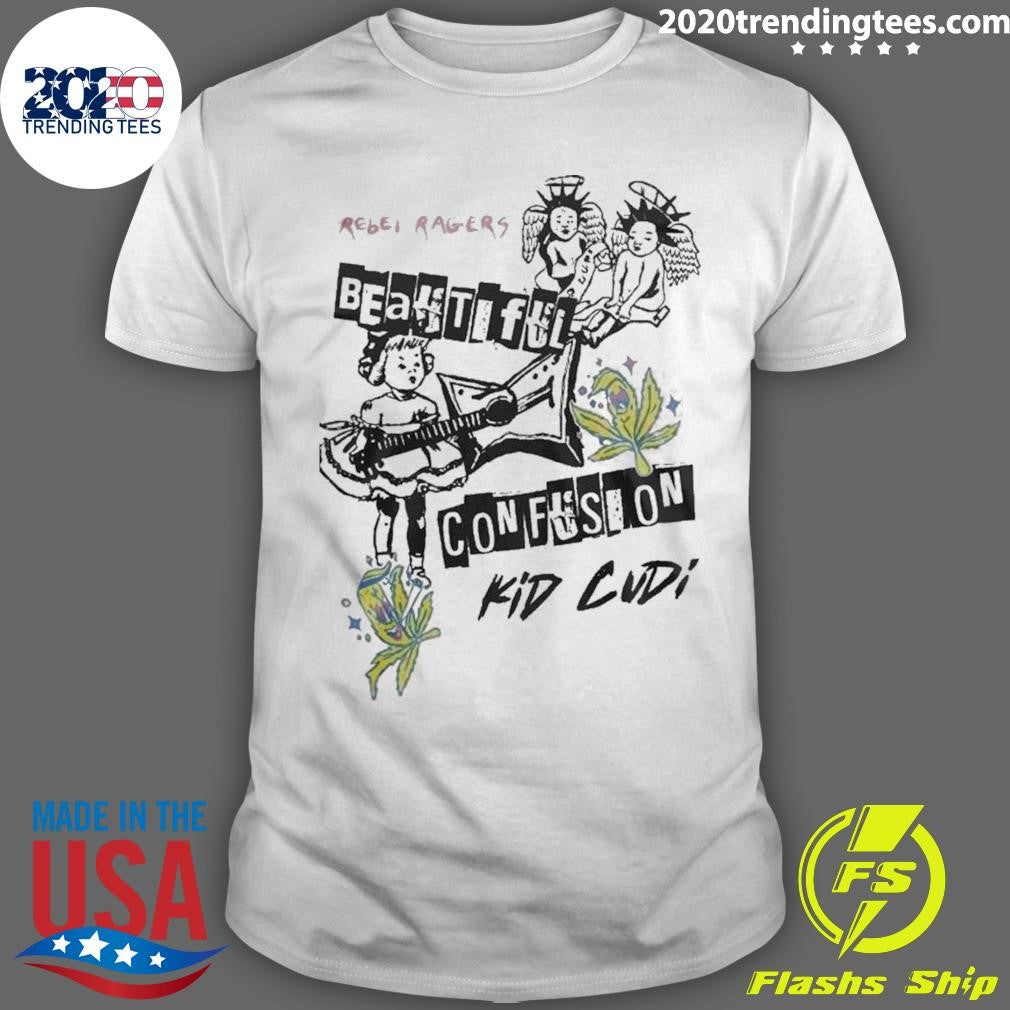 Kid Cudi 2026 Tour Dates The Rebel Ragers Beautiful Confusion Shirt Unisex T-shirt, Sweatshirt, Hoodie, Long Sleeve Tee - T-Shirt, Sweatshirt, Hoodie
