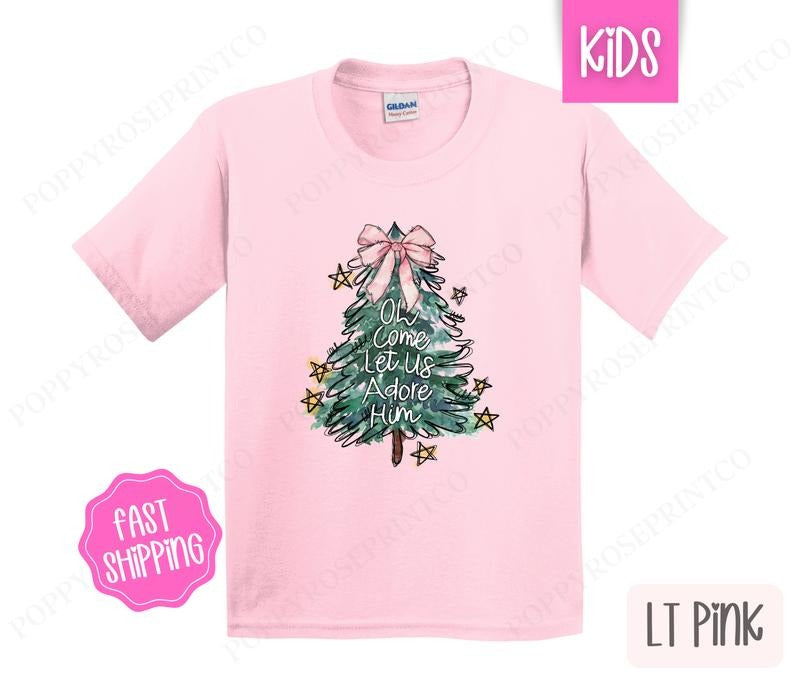 Shirt Oh Come Let Us Adore Him Children'S Gildan T-Shirts, Hoodie, Sweatshirt - T-Shirt, Sweatshirt, Hoodie