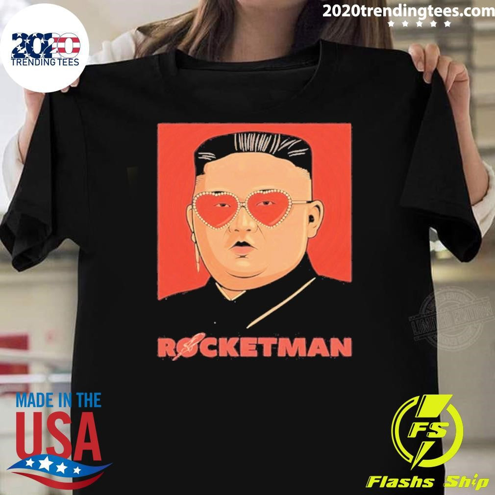 Kim Jong Un Shirt Rocketman Meme Shirt Unisex T-shirt, Sweatshirt, Hoodie, Long Sleeve Tee - T-Shirt, Sweatshirt, Hoodie