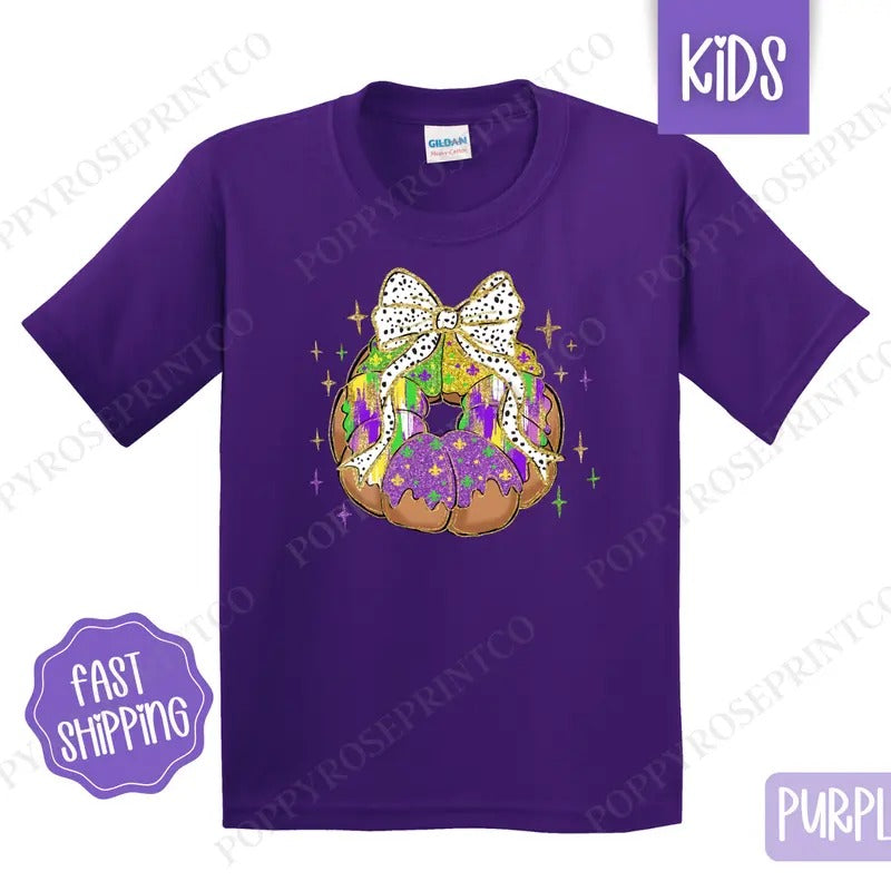 King Cake Shirt Mardi Gras Children'S Cute Gildan T-Shirts, Hoodie, Sweatshirt - T-Shirt, Sweatshirt, Hoodie