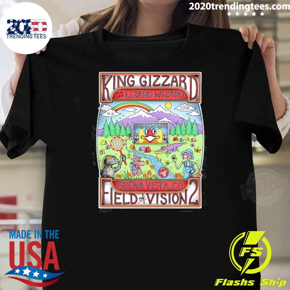 King Gizzard And The Lizard Wizard In Buena Vista CO On August 14-16 2026 Tour Tee Shirt Unisex T-shirt, Sweatshirt, Hoodie, Long Sleeve Tee - T-Shirt, Sweatshirt, Hoodie