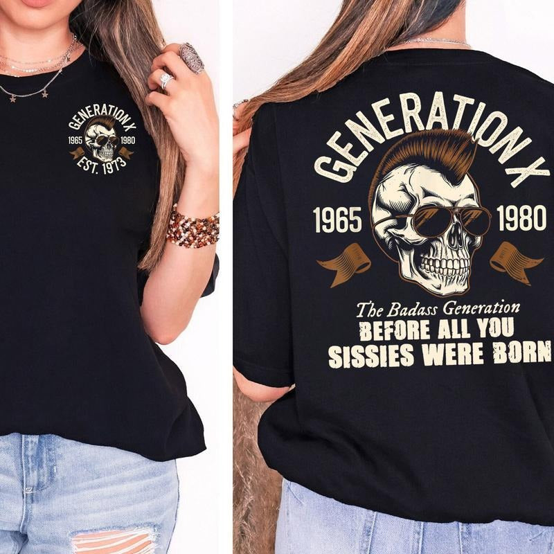 KingZlia Shop Generation X Custom Year Rock Funny Shirt 100% Cotton Comfort Classic Collar & Casual Fitted T-Shirts, Hoodie, Sweatshirt - T-Shirt, Sweatshirt, Hoodie