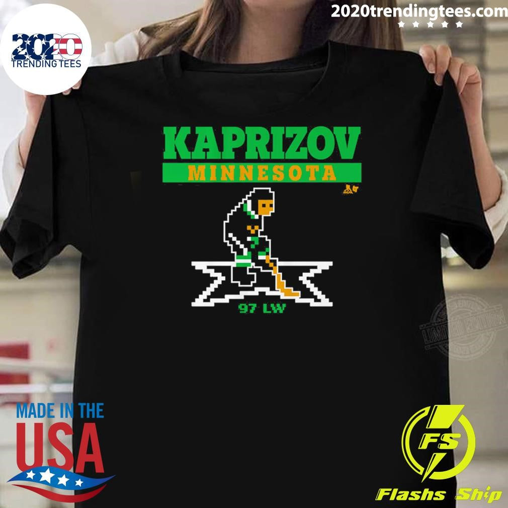 Kirill Kaprizov Minnesota Hockey Retro Shirt Unisex T-shirt, Sweatshirt, Hoodie, Long Sleeve Tee - T-Shirt, Sweatshirt, Hoodie