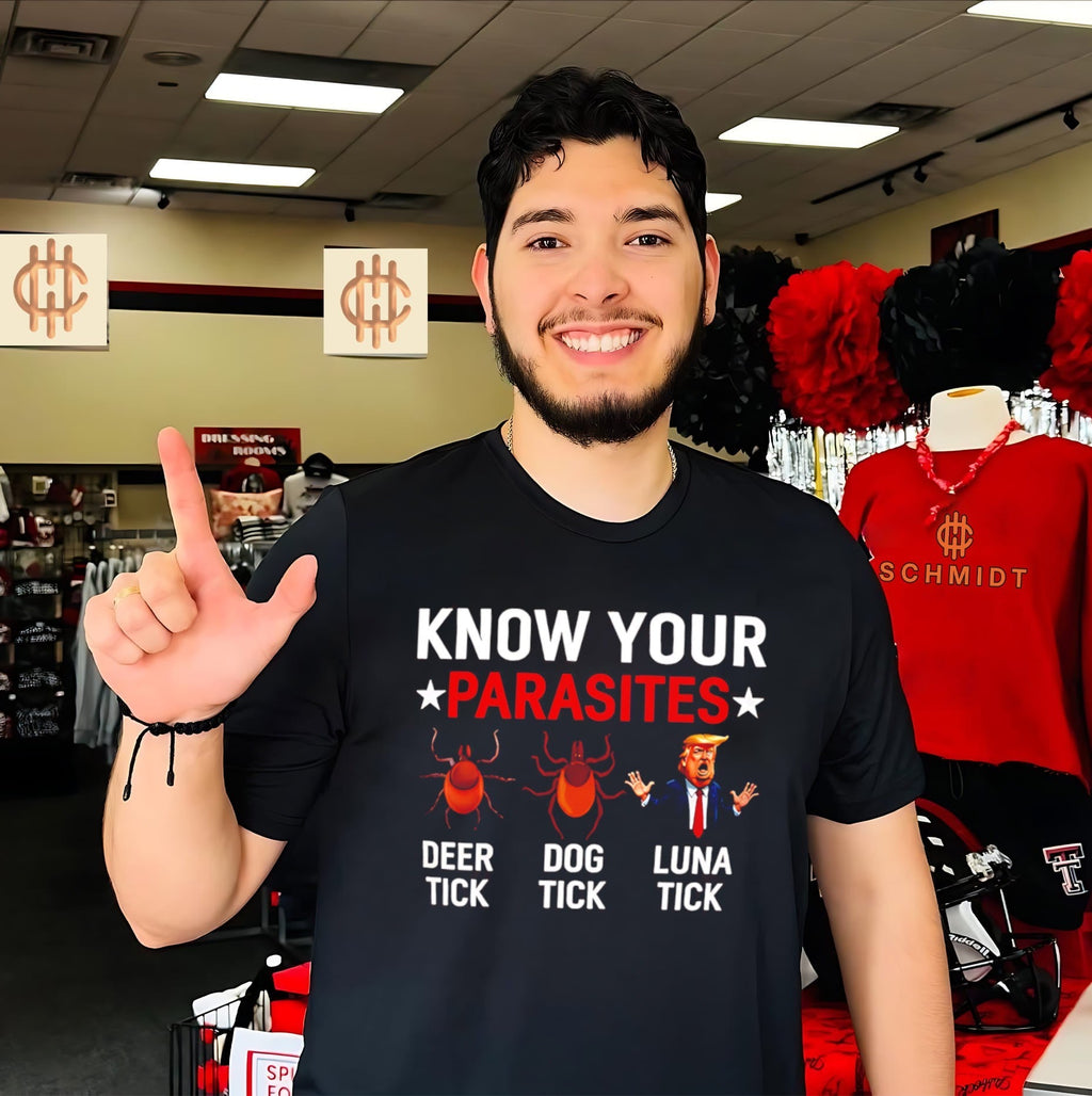 Know Your Parasites Deer Tick Dog Tick and Donald Trump Luna Tick shirt Unisex T-shirt, Sweatshirt, Hoodie, Long Sleeve Tee - T-Shirt, Sweatshirt, Hoodie