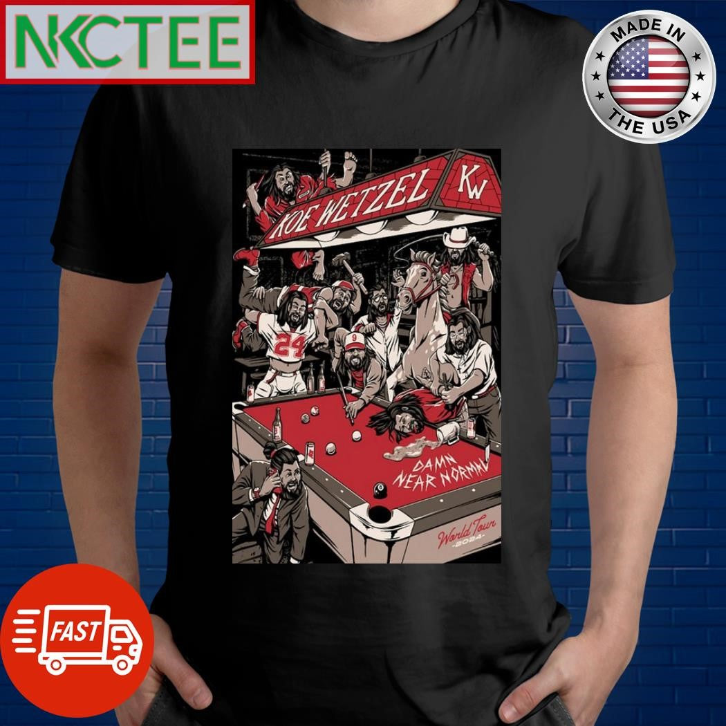 Koe Wetzel World Tour 2024 Poster Shirt Unisex T-shirt, Sweatshirt, Hoodie, Long Sleeve Tee - T-Shirt, Sweatshirt, Hoodie