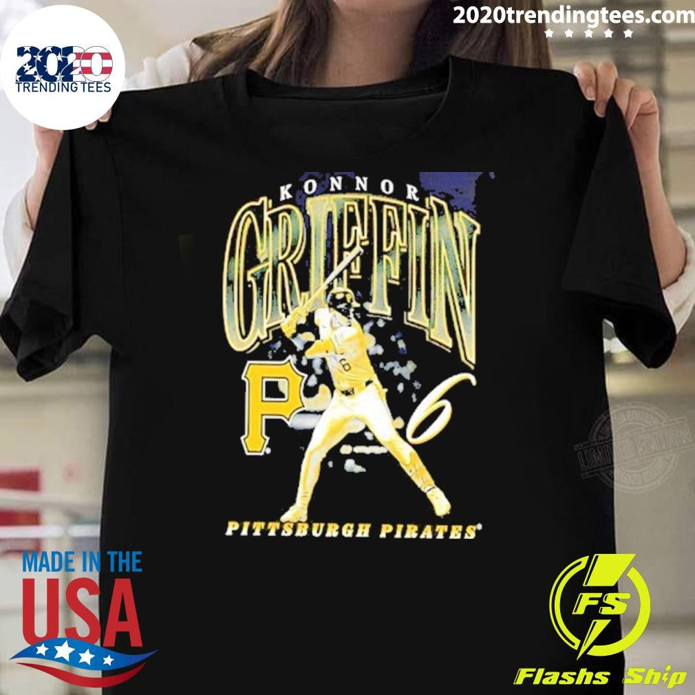 Konnor Griffin 6 Pittsburgh Pirates Baseball Swing Graphic Shirt Unisex T-shirt, Sweatshirt, Hoodie, Long Sleeve Tee - T-Shirt, Sweatshirt, Hoodie