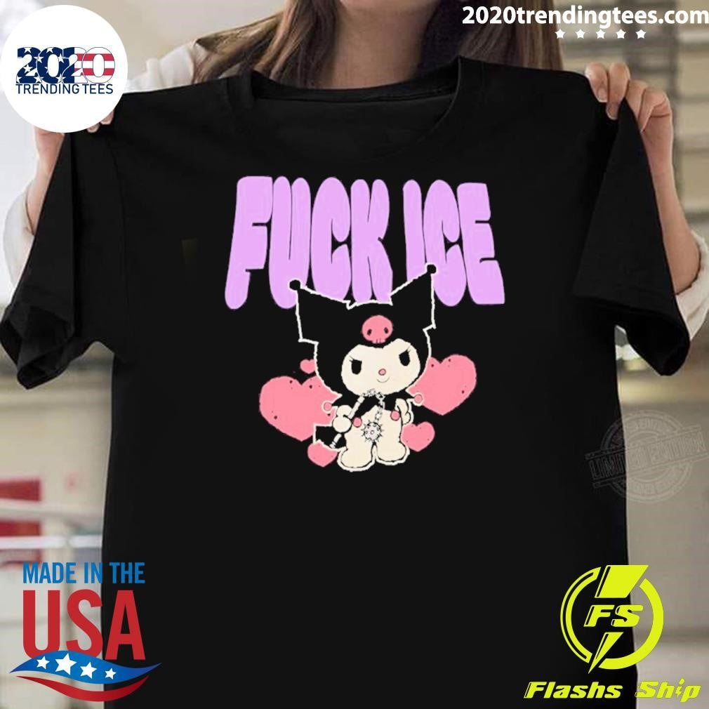 Kuromi Fuck Ice Anime Shirt Unisex T-shirt, Sweatshirt, Hoodie, Long Sleeve Tee - T-Shirt, Sweatshirt, Hoodie