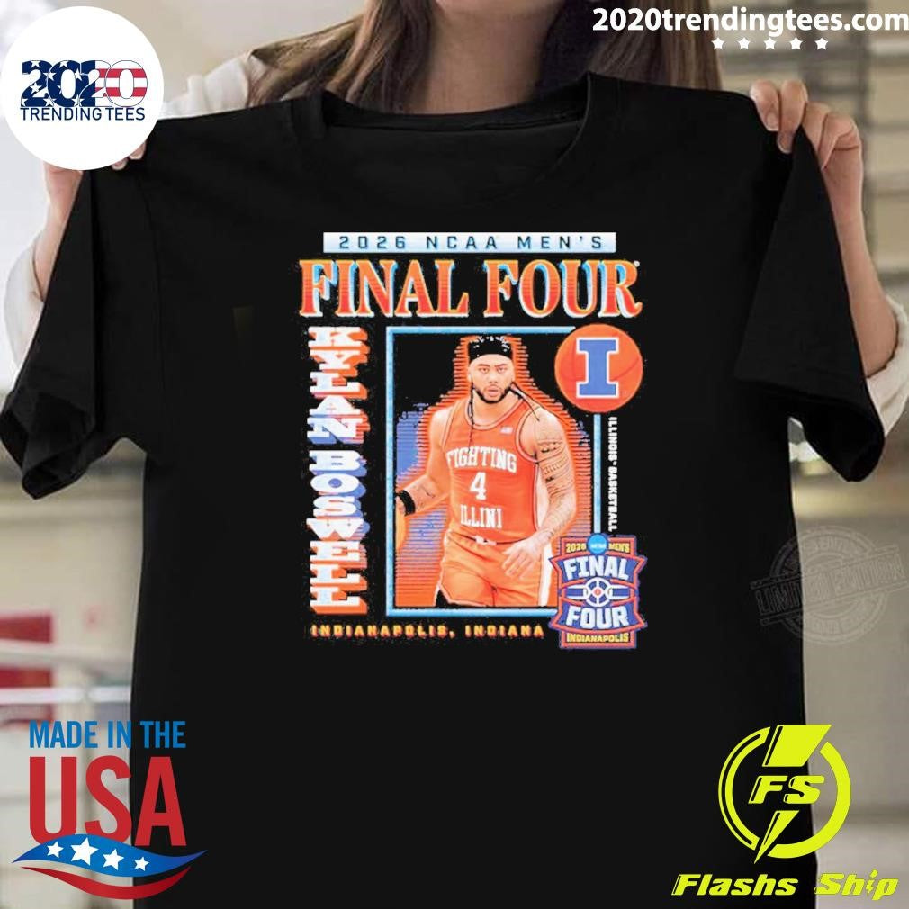 Kylan Boswell 2026 NCAA Final Four Illinois Fighting Illini Mens Basketball Indianapolis Shirt - T-Shirt, Sweatshirt, Hoodie