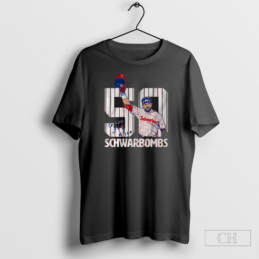 Kyle Schwarber 50 Hr Schwarbombs Unisex T-shirt, Sweatshirt, Hoodie, Long Sleeve Tee - T-Shirt, Sweatshirt, Hoodie