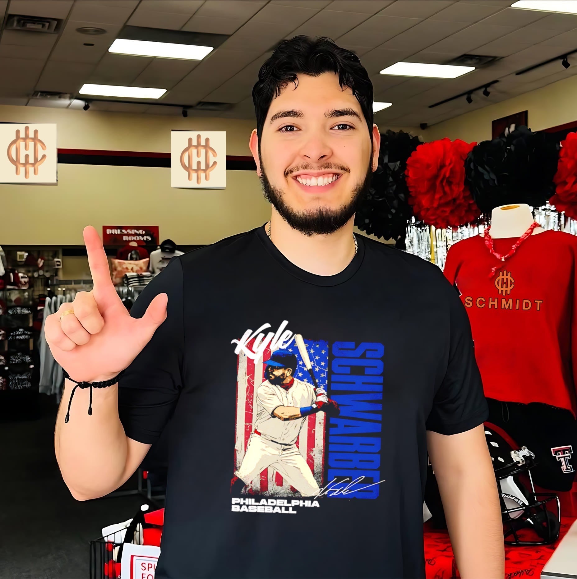 Kyle Schwarber Philadelphia baseball USA Flag signature shirt Unisex T-shirt, Sweatshirt, Hoodie, Long Sleeve Tee - T-Shirt, Sweatshirt, Hoodie