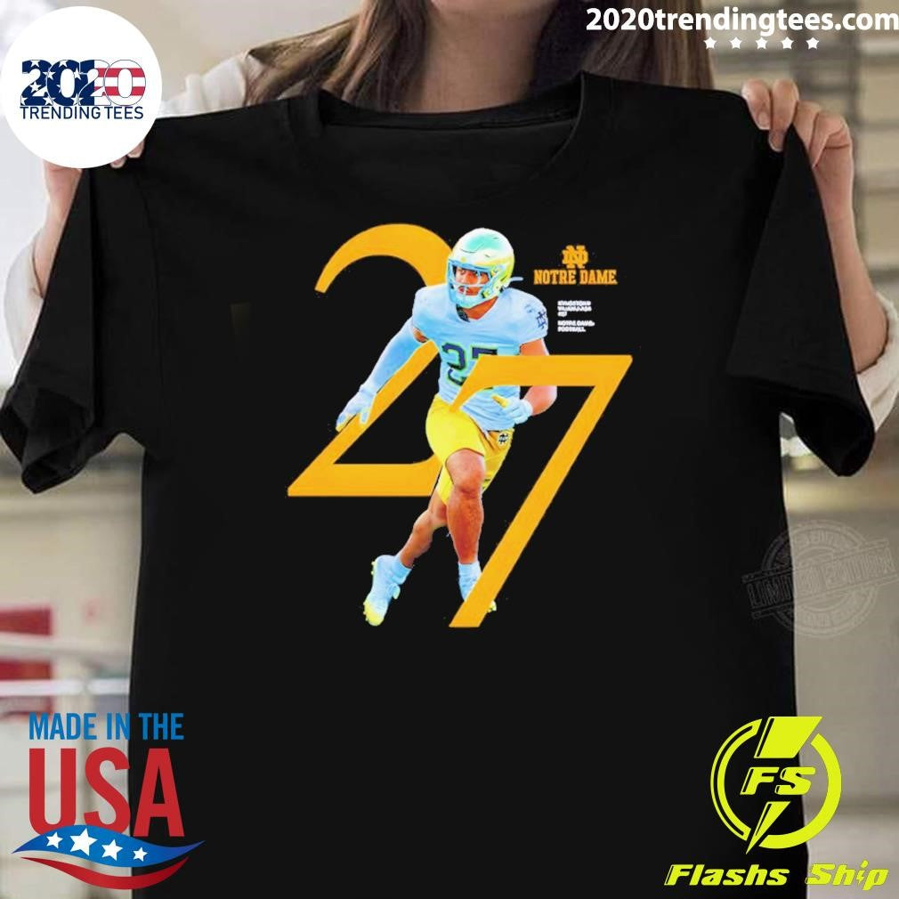 Kyngstonn Viliamu-asa 27 Notre Dame Fighting Irish Breakthrough Series Nil Shirt Unisex T-shirt, Sweatshirt, Hoodie, Long Sleeve Tee - T-Shirt, Sweatshirt, Hoodie