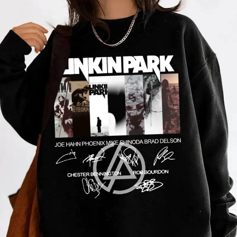 LP Logo Signatures Shirt Heavy Metal Band Linkinn Rock Band Park T-Shirts, Hoodie, Sweatshirt - T-Shirt, Sweatshirt, Hoodie