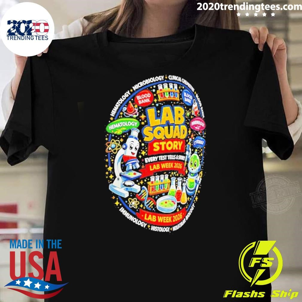 Lab Squad Story Lab Week 2026 Cartoon Shirt Unisex T-shirt, Sweatshirt, Hoodie, Long Sleeve Tee - T-Shirt, Sweatshirt, Hoodie