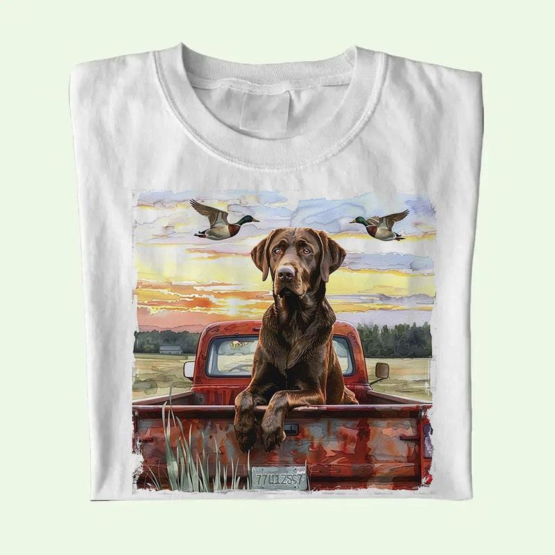 Labrador Dog Truck Car Shirt Mallard Duck Hunting Season Floral & Cotton Menswear T-Shirts, Hoodie, Sweatshirt - T-Shirt, Sweatshirt, Hoodie