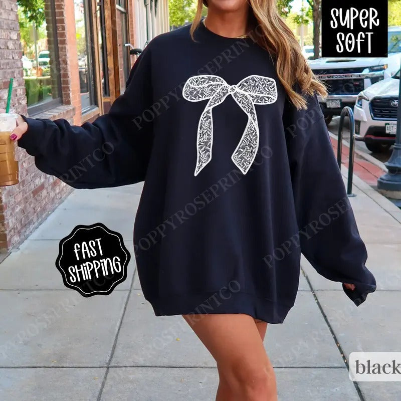 Lace Bow Coquette Ribbon T-Shirts, Hoodie, Sweatshirt - T-Shirt, Sweatshirt, Hoodie