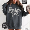 Lace Bride Comfort Colors Bridal Coquette Lace Bow Cute T-Shirts, Hoodie, Sweatshirt - T-Shirt, Sweatshirt, Hoodie
