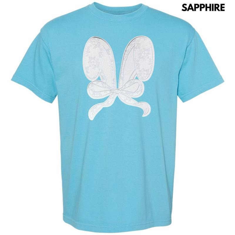 Lace Bunny Ears Sequin Patch Comfort Colors T-Shirts, Hoodie, Sweatshirt - T-Shirt, Sweatshirt, Hoodie
