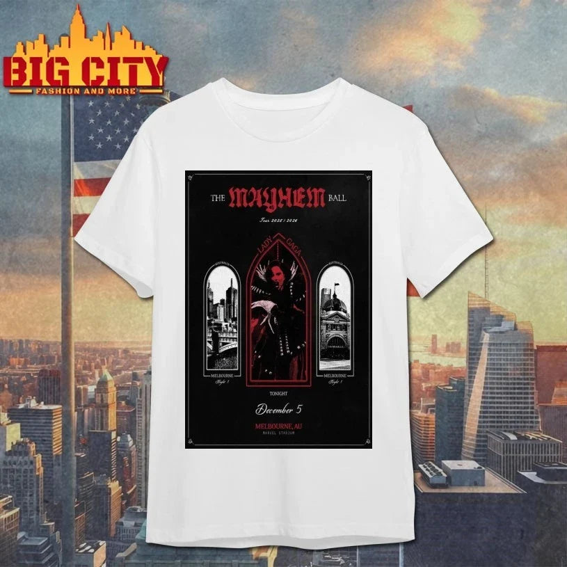 Lady Gaga December 5 2025 In Melbourne AUS Poster shirt Unisex T-shirt, Sweatshirt, Hoodie, Long Sleeve Tee - T-Shirt, Sweatshirt, Hoodie