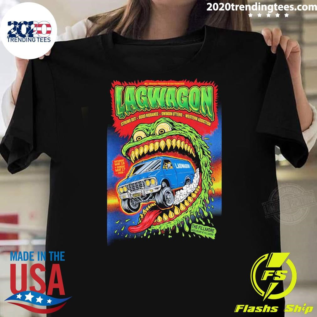 Lagwagon The Fillmore in San Francisco CA May 16-17 2026 Shirt Unisex T-shirt, Sweatshirt, Hoodie, Long Sleeve Tee - T-Shirt, Sweatshirt, Hoodie