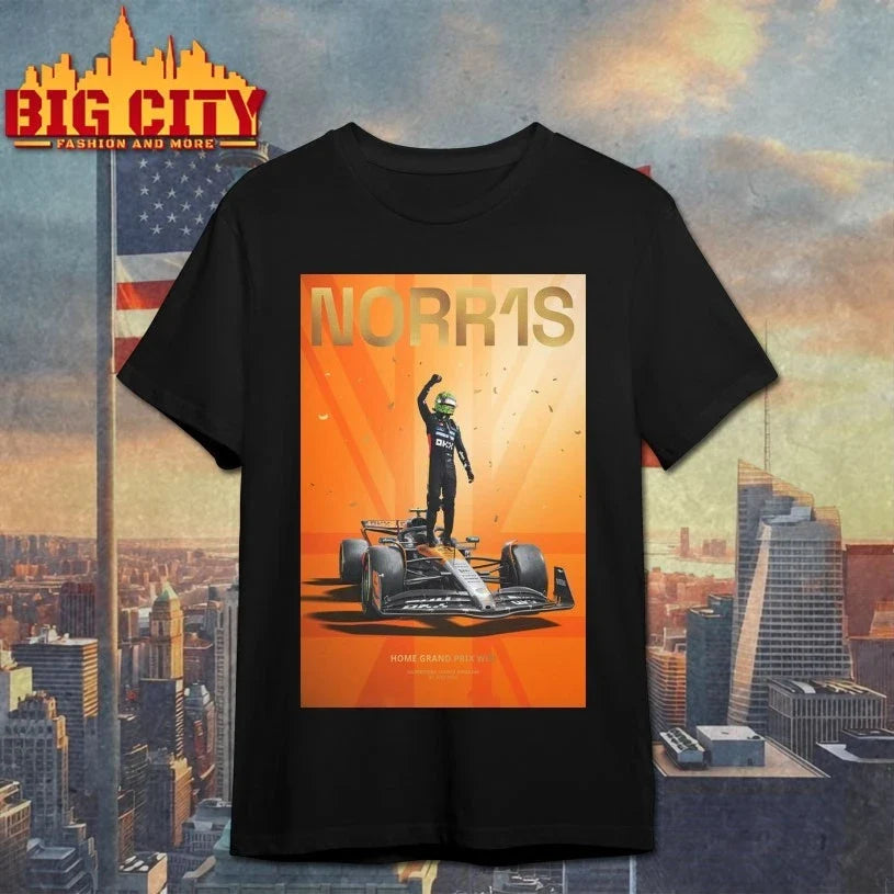 Lando Norris Silverstone First Home Victory 2025 Poster shirt Unisex T-shirt, Sweatshirt, Hoodie, Long Sleeve Tee - T-Shirt, Sweatshirt, Hoodie