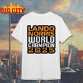Lando Norris World champion 2025 text shirt Unisex T-shirt, Sweatshirt, Hoodie, Long Sleeve Tee - T-Shirt, Sweatshirt, Hoodie