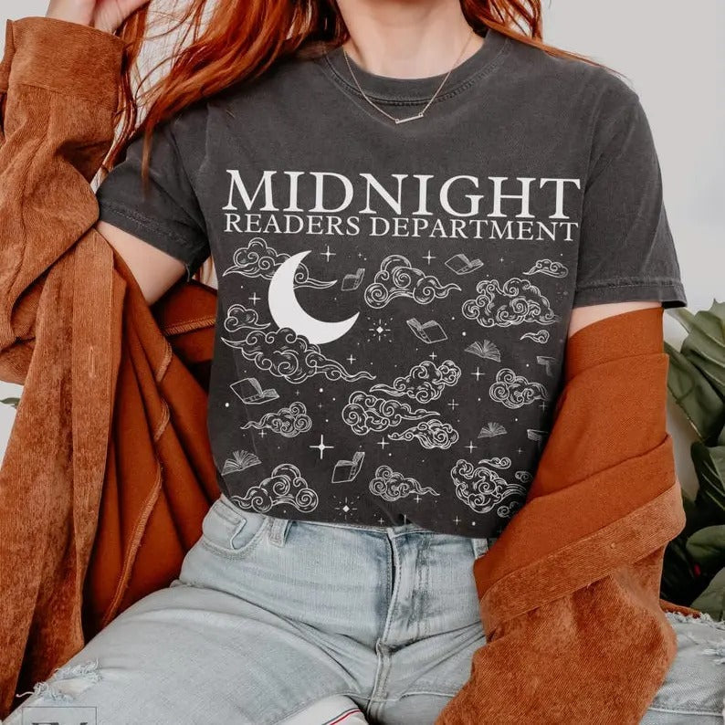 Late Night Readers Book Club Reading Night Owl Bookstagram Booktok Retro Literary Bookworm T-Shirts, Hoodie, Sweatshirt - T-Shirt, Sweatshirt, Hoodie