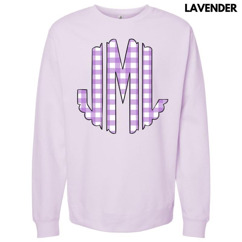 Lavender Gingham Monogram 'NLB' T-Shirts, Hoodie, Sweatshirt - T-Shirt, Sweatshirt, Hoodie