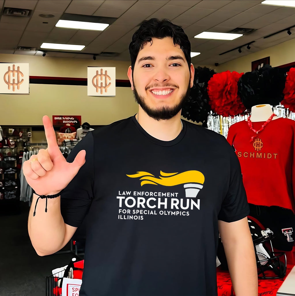 Law enforcement Torch Run for special Olympics Illinois shirt Unisex T-shirt, Sweatshirt, Hoodie, Long Sleeve Tee - T-Shirt, Sweatshirt, Hoodie