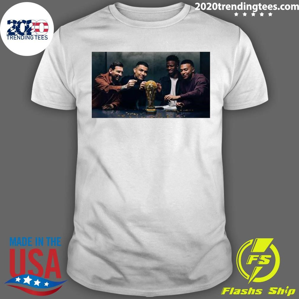 Lego World Cup 2026 Commercial Photo Starring Messi Cristiano Ronaldo Vinicius And Mbappe Shirt - T-Shirt, Sweatshirt, Hoodie