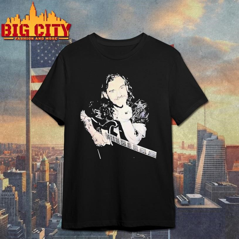 Lemmy Backstage Middle Finger Guitar Shirt Unisex T-shirt, Sweatshirt, Hoodie, Long Sleeve Tee - T-Shirt, Sweatshirt, Hoodie