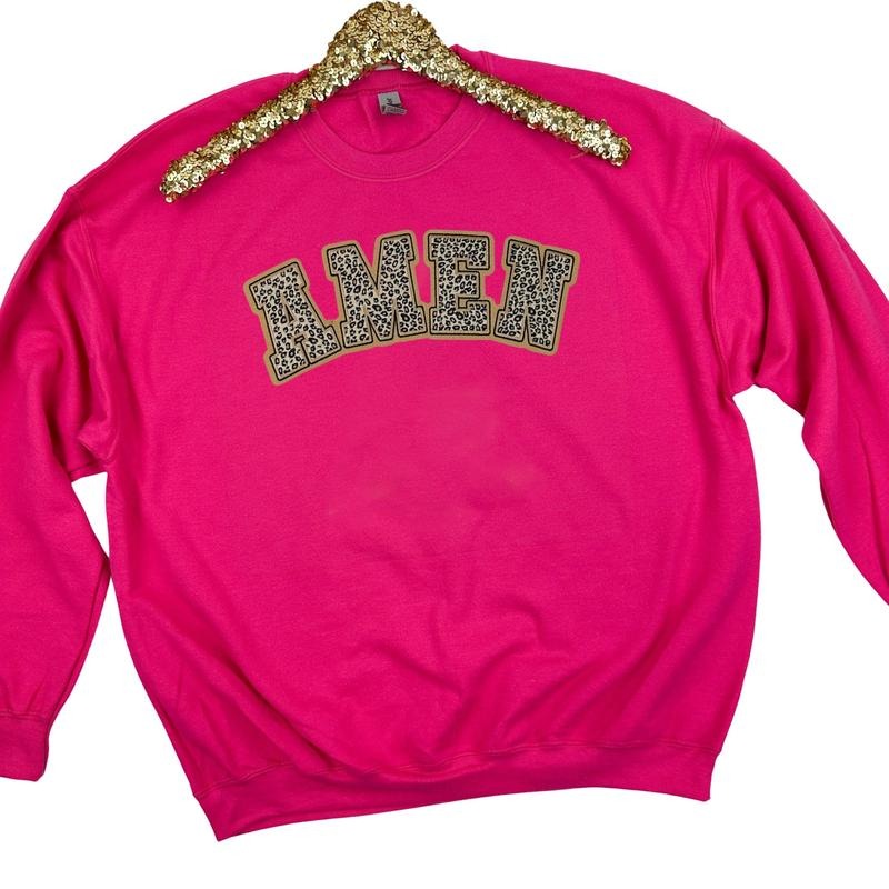 Leopard AMEN Chenille Patch Gildan T-Shirts, Hoodie, Sweatshirt - T-Shirt, Sweatshirt, Hoodie