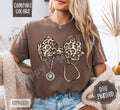 Leopard Nurse Stethoscope Shirt Comfort Colors Bow T-Shirts, Hoodie, Sweatshirt - T-Shirt, Sweatshirt, Hoodie