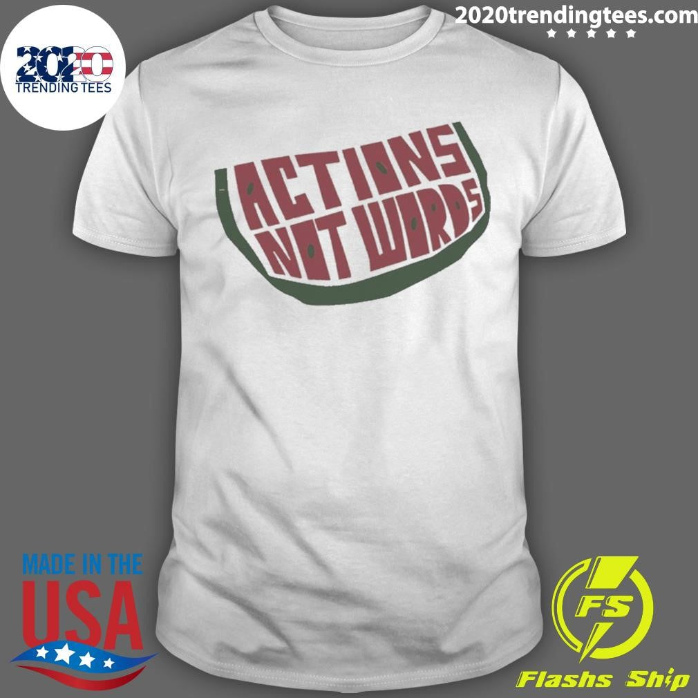Liam Cunningham Wearing Actions Not Words Shirt Unisex T-shirt, Sweatshirt, Hoodie, Long Sleeve Tee - T-Shirt, Sweatshirt, Hoodie