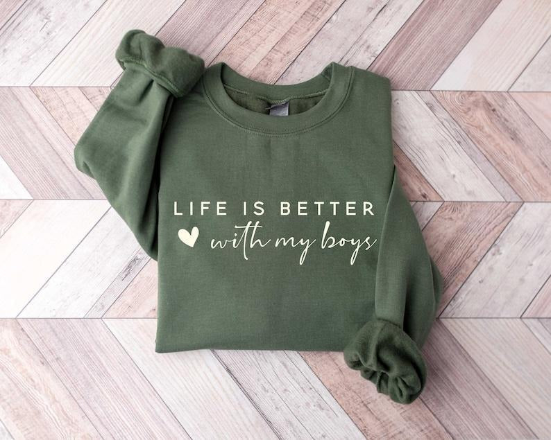 Life Is Better My Mom Mom Mom Shirt Cotton T-Shirts, Hoodie, Sweatshirt - T-Shirt, Sweatshirt, Hoodie