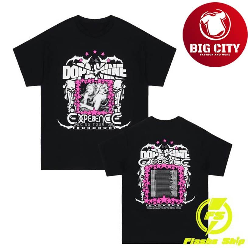 Lil Tecca The Dopamine Experience Us Tour Two Sided Shirt Unisex T-shirt, Sweatshirt, Hoodie, Long Sleeve Tee - T-Shirt, Sweatshirt, Hoodie