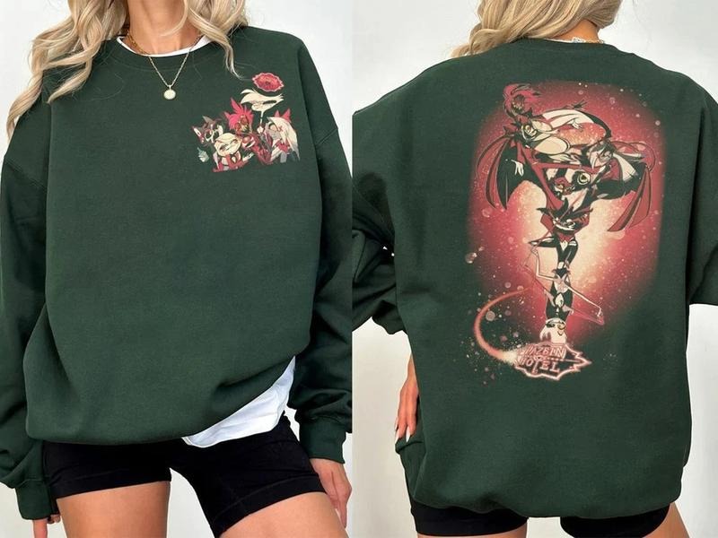 Limited Hazbin Hotel Alastor 2 Sides Hazbin Hotel Lucifer Character Hazbin Hotel Vivziepop Alastor Hazbin Hotel Womenswear Shirt T-Shirts, Hoodie, Sweatshirt - T-Shirt, Sweatshirt, Hoodie