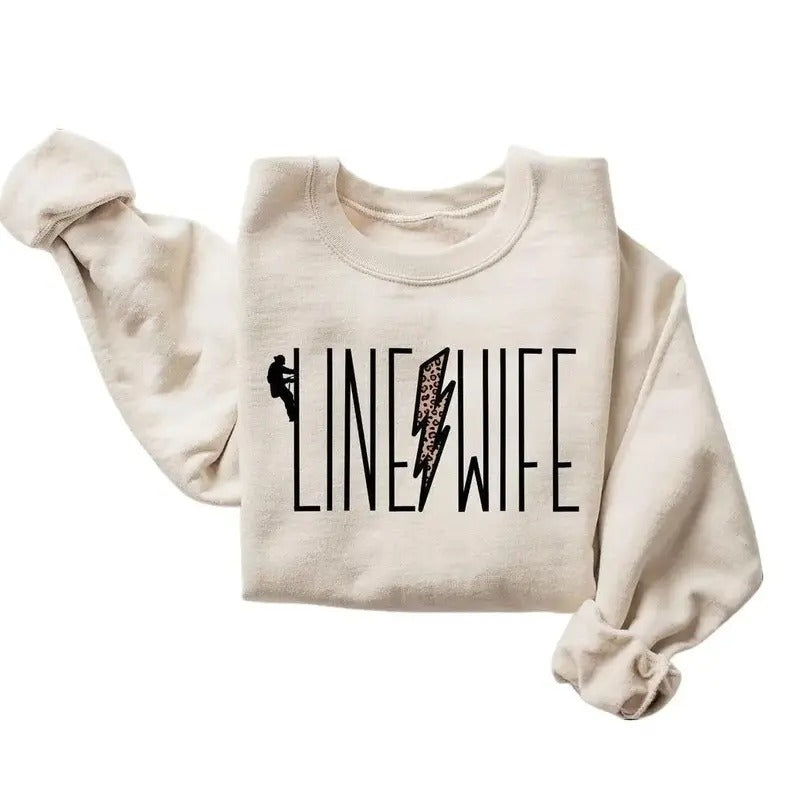 Lineman'S Wife Wife Climbing Lineman Life Electricians Spouse Life Lineman Cotton Menswear T-Shirts, Hoodie, Sweatshirt - T-Shirt, Sweatshirt, Hoodie